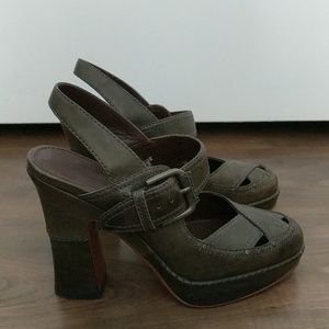 Frye Leather Goldie Slingback Heels